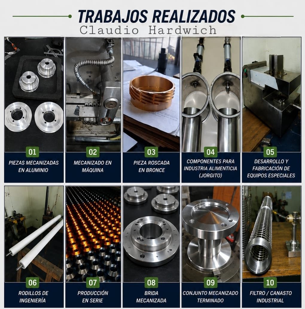 Ejemplos de trabajos de mecanizado industrial realizados
